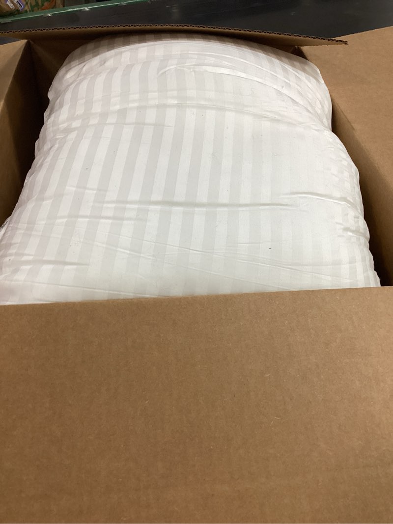Condition photo showing As Is for hotel collection bed pillows king size set of 2 | down alternative pillow for back, stomach or side sleepers king white