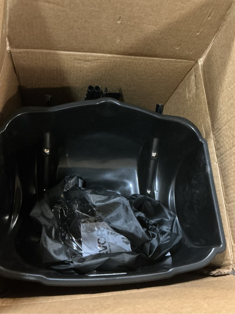 Condition photo showing Good Condition for vevor walk behind spreader, 60lbs capacity, push spreader with hopper grate, 0-9.8 ft spreading width, 8 in all terrain pneumatic tires, garden & lawn broadcast spreaders, for seed, fertilizer 60lb white hubs + black components