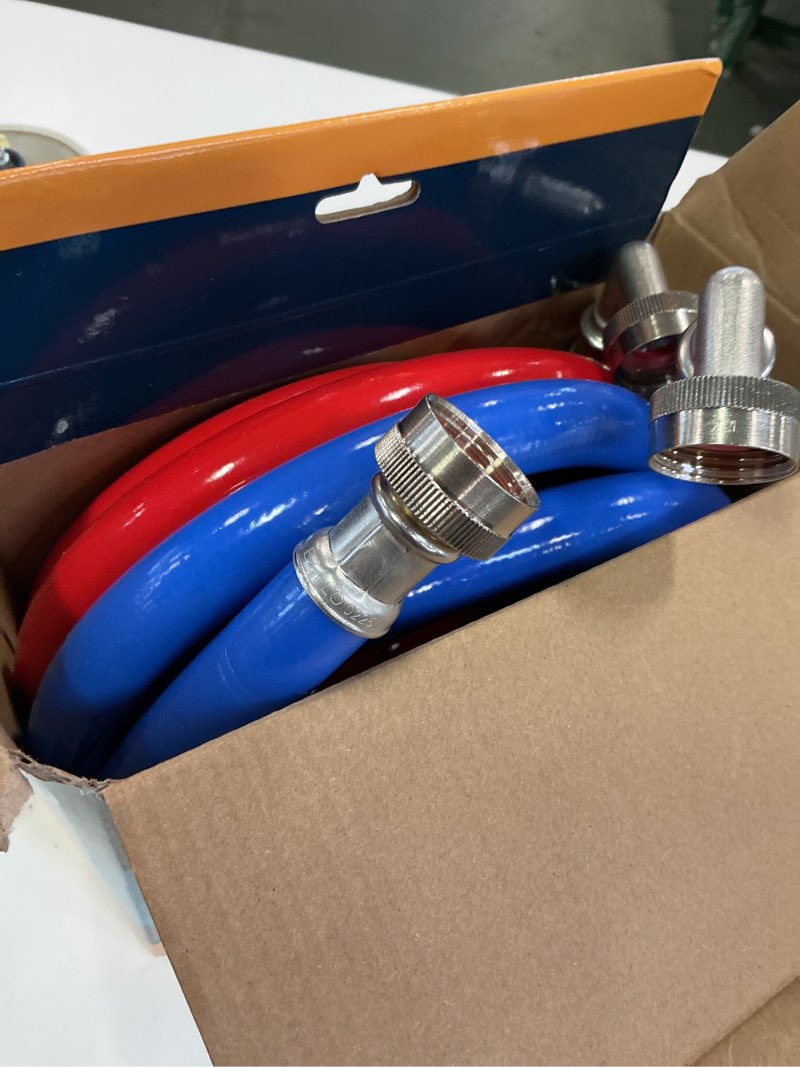 Condition photo showing Good Condition for Eastman High Efficiency Washing Machine Connectors Hoses 6 Ft Length 2 Pack