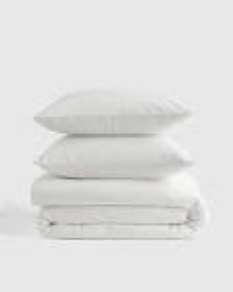quince organic cotton duvet cover set of 3 piece white king
