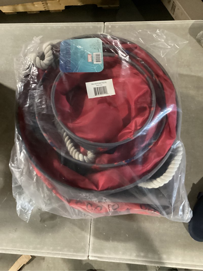 Condition photo showing New/Like New for marvel spiderman 3-piece toy storage basket set – nesting fabric bins with rope handles, multi-size organizer for kids' toys, clothes & accessories, bedroom or playroom decor