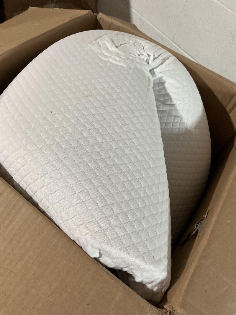 Condition photo showing As Is for sinweek 2 inch gel memory foam mattress topper twin size, ventilated high density pad for back pain, bed topper with removable soft cover, certipur-us certified twin 2 inch (white cover)