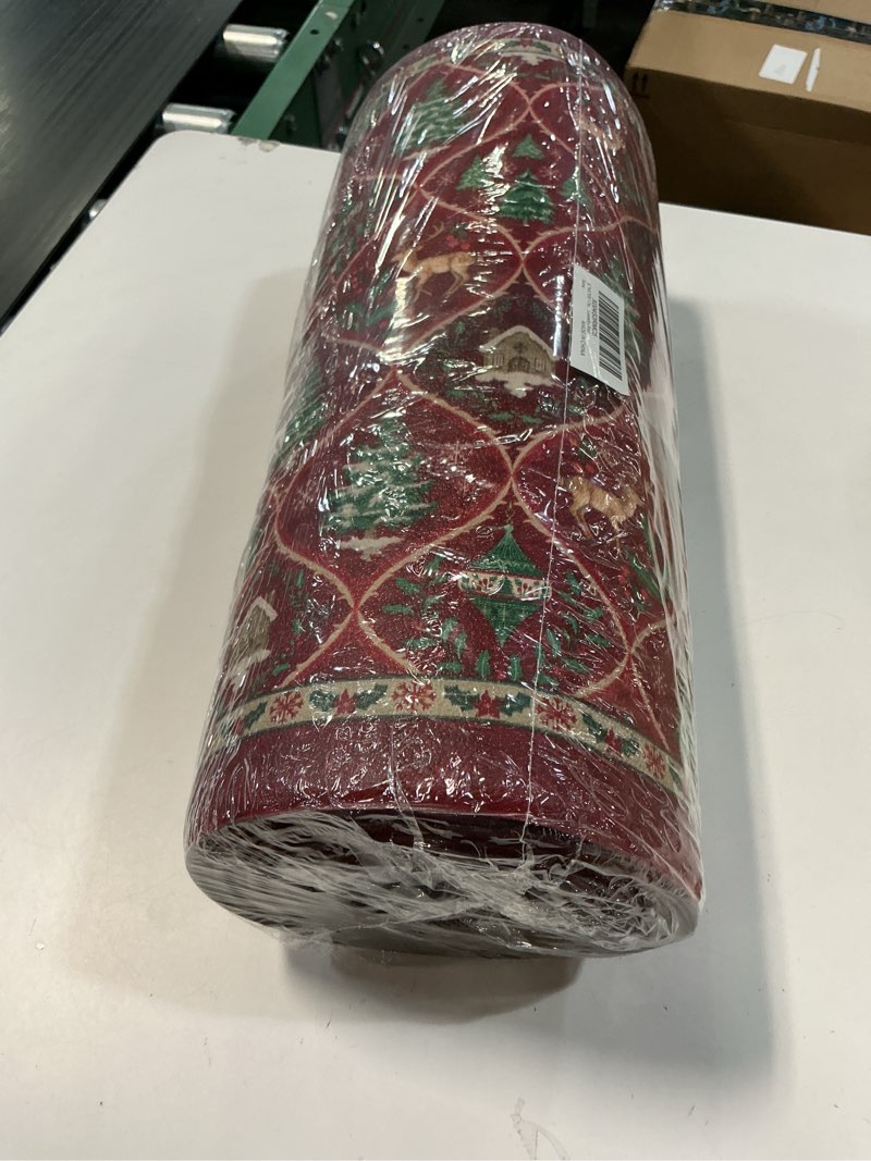 Condition photo showing New/Like New for KIMODE Christmas Kitchen Floor Mats Cushioned Anti Fatigue,Moroccan Farmhouse Forest Fawn Kitchen Rugs Sets of 2,Memory Foam Under Sink Kitchen Mat for Home Decor Laundry Sink,Red 17.3" x 47"+ 17.3" x 29"--0.47 inches Moroccan/Red