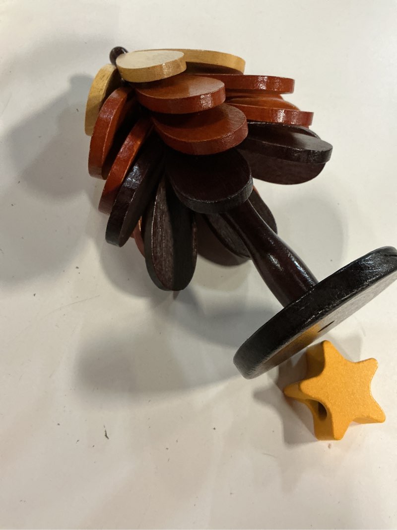 Condition photo showing Good Condition for Wooden Star top 4-Piece Christmas Tree Coaster Set, can be Placed on hot Dishes, Coffee, hot Water Cups, Home Restaurant Coaster, Heat-Resistant and Heat-Resistant mat, Holiday Table Decoration Star X4 Tripod