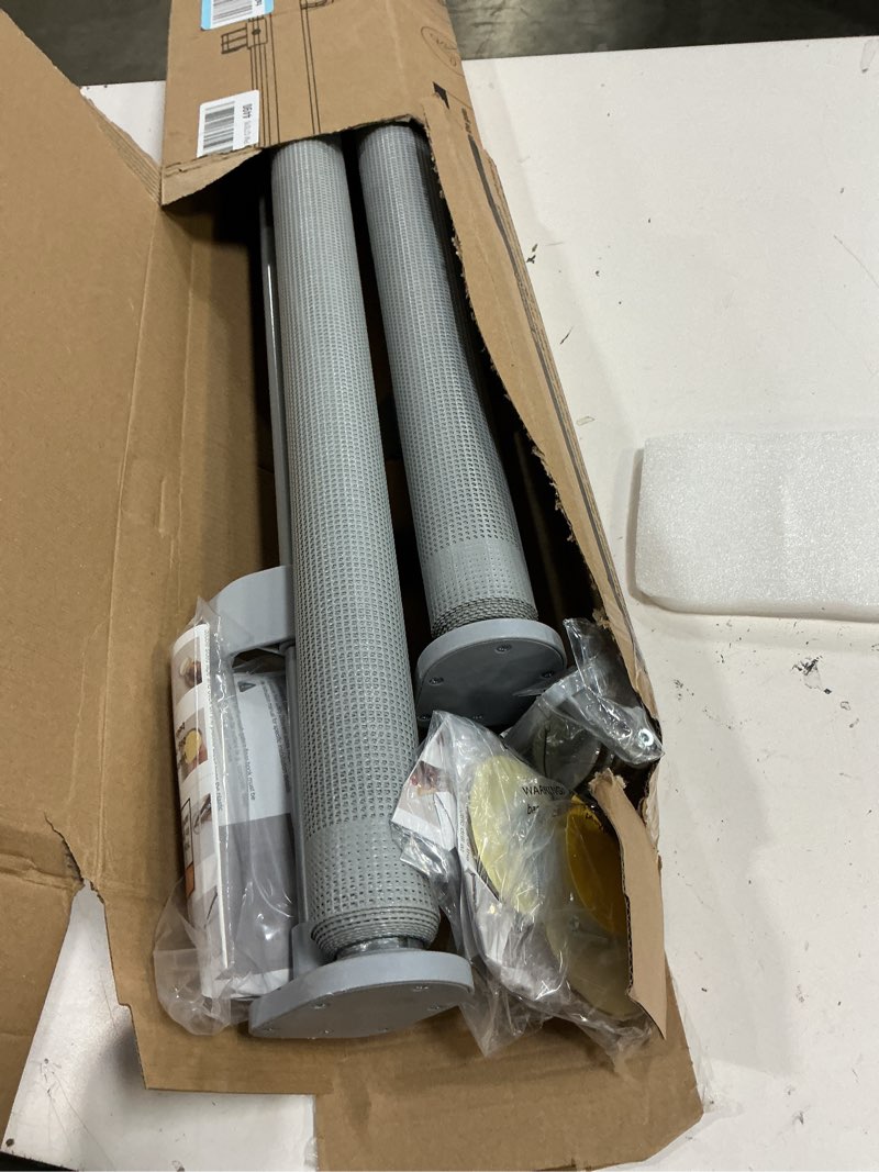 Condition photo showing Good Condition for retractable baby gates 2 pack, 55" wide mesh dog gate indoor, 34" tall gate for stairs doorways hallways deck, child pet safety gate for indoor outdoor home use, grey gray 34" tall x 55" wide (2pack)