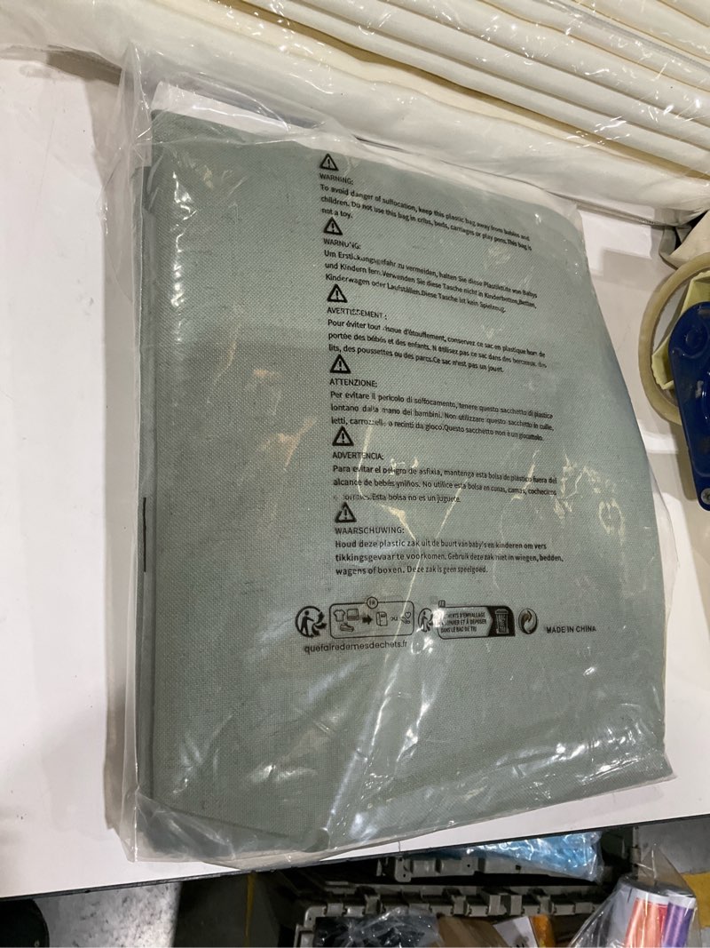 Condition photo showing As Is for H.VERSAILTEX Linen Curtains 100% Blackout Curtains for Bedroom 45 inch Long Full Light Blocking Nature Linen Blended Window Curtains for Living Room Nickel Grommet (2 Panels, Heathered Dried Sage) Heathered Dried Sage 52"W x 45"L (Pack of 2)