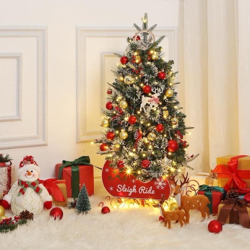 garvee 3ft pre lit artificial christmas tree with 78 warm white