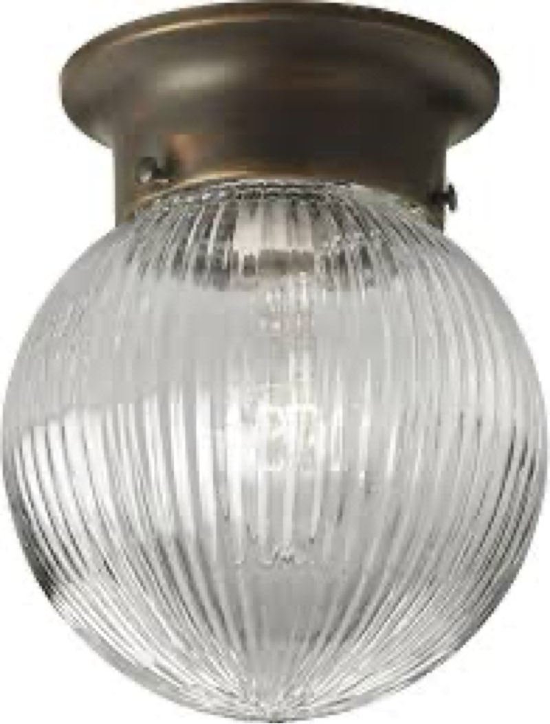 Progress Lighting 1-Light Glass Globe 6-3/8" Close-to-Ceiling, Indoor, P3599-20, Antique Bronze