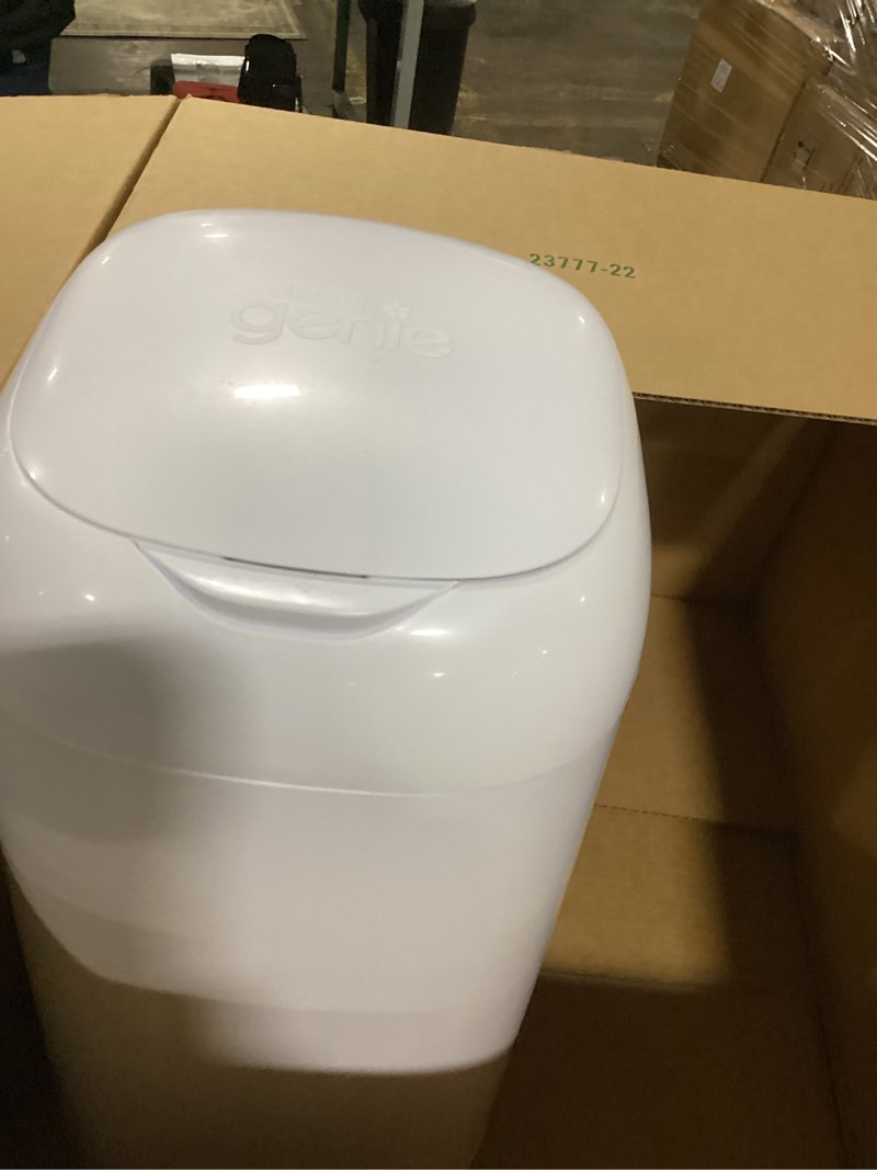 Condition photo showing Good Condition for diaper genie classic diaper pail gift set | push-n-lock odor control | includes starter refill and jumbo+ refill | holds up to 1,245 newborn diapers | baby registry must-have