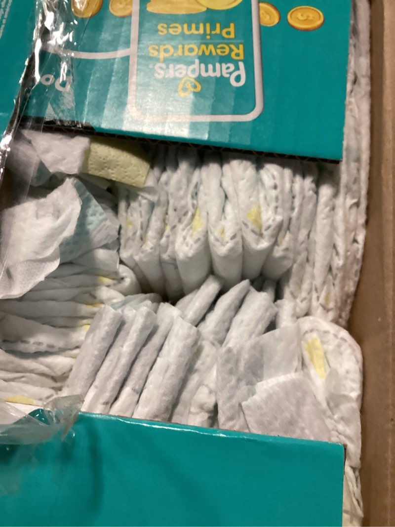 Condition photo showing As Is for Pampers Swaddlers Diapers, Size 0 (up to 10 lbs), 84 Count, Absorbent, Keeps Baby Dry and Comfortable, Skin Safe Disposable Baby Diaper (Packaging May Vary) Newborn 84
