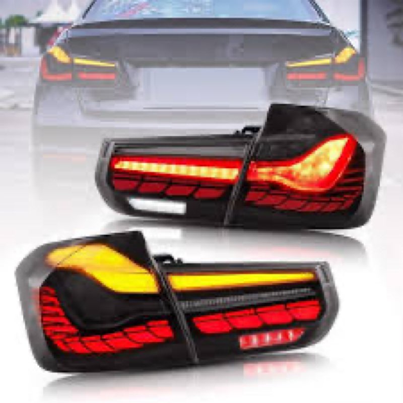 Partuto OLED Tail Lights Assembly - Car Sequential Turn Signals and 3D Dynamic Animation Lighting wi