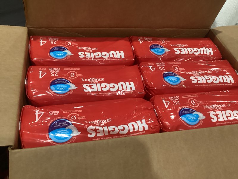 Condition photo showing New/Like New for huggies little snugglers disposable diapers - size 4 - 150ct