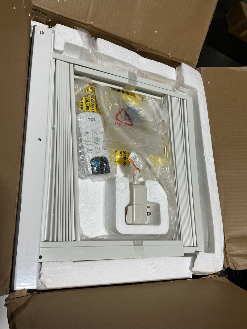 Condition photo showing As Is for TCL 6,000 BTU Window Air Conditioner, Fan & Dehumidifier, 250 Sq. Ft., Remote Control, Easy-to-Use, Reusable Filter - H6W23W Standard Cool Only White 6000 BTU