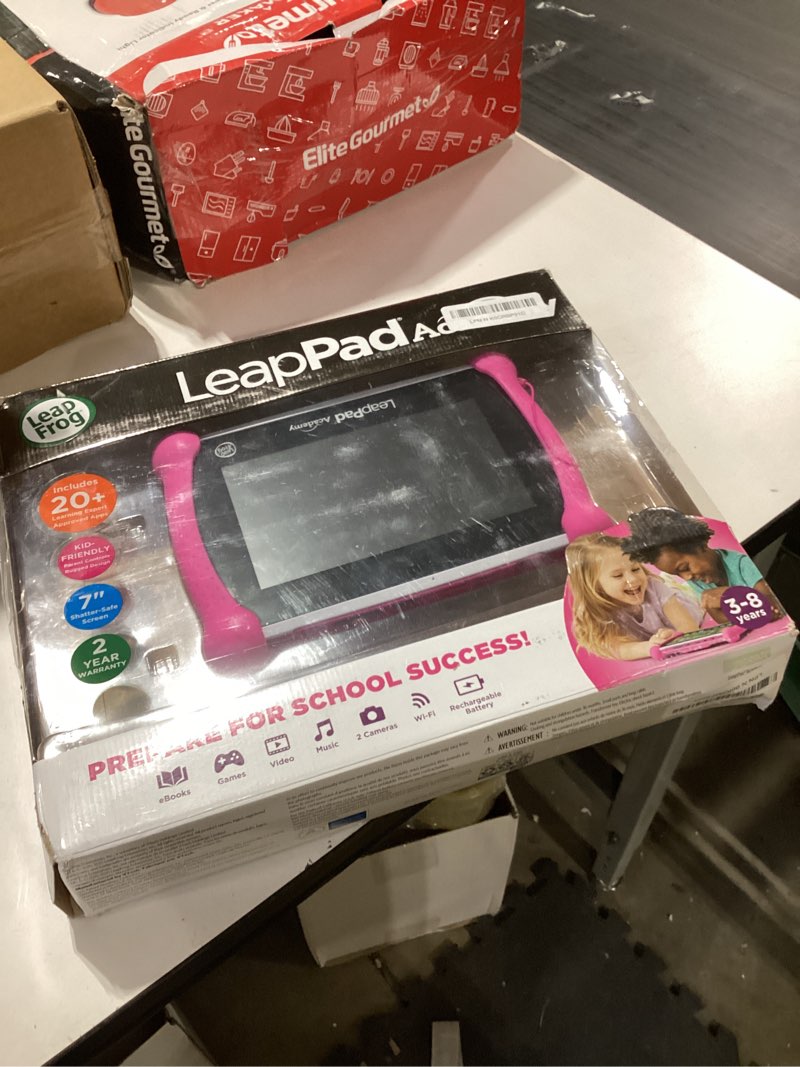 Condition photo showing New/Like New for LeapFrog LeapPad Academy Kids’ Learning Tablet, Pink