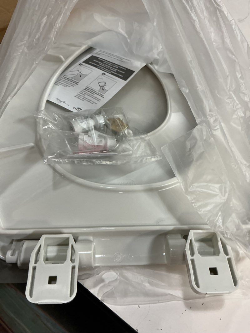 Condition photo showing New/Like New for little2big toilet seat with built-in toddler potty training seat, slow close, easy to install, made in usa, elongated, white