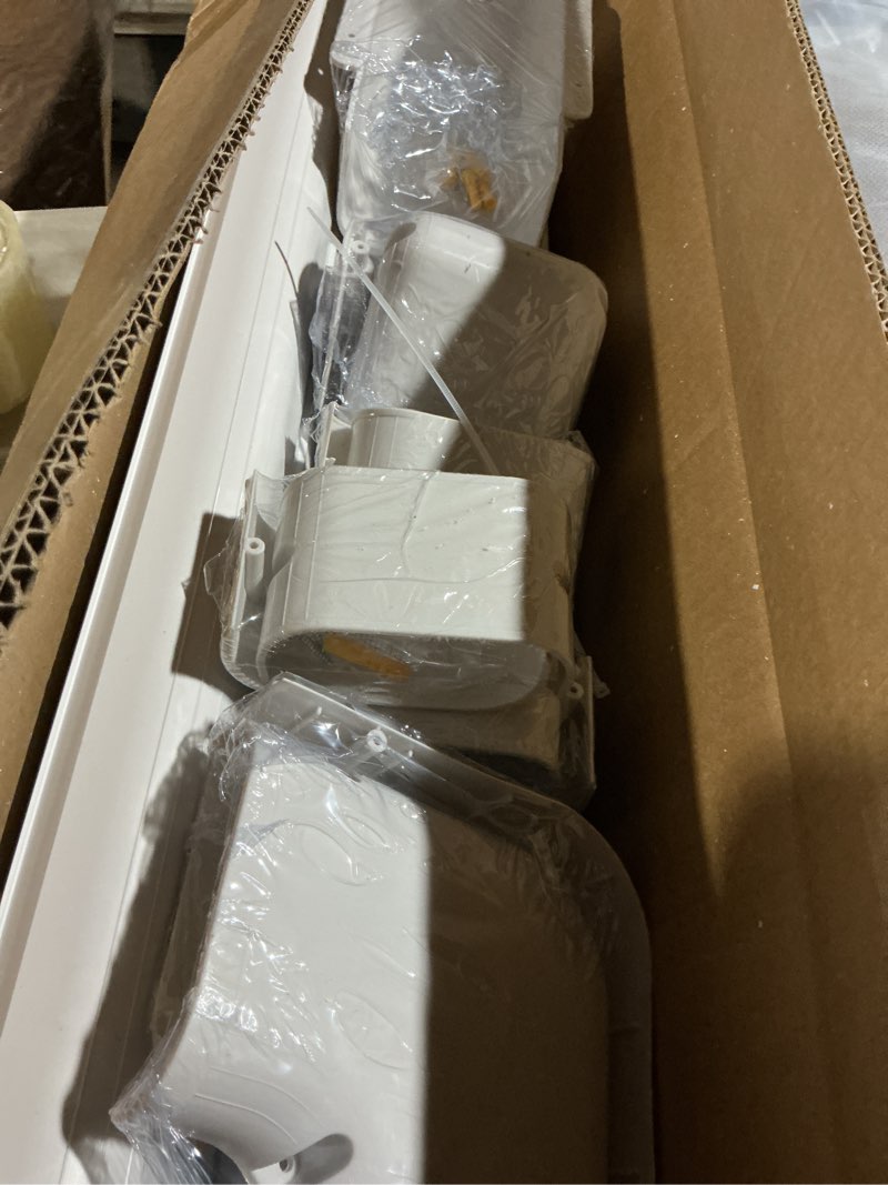 Condition photo showing As Is for 4'' 14 ft mini split line set cover, pvc & pp line cover set universal for mini split ac & central ac