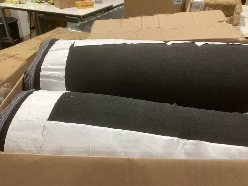 Condition photo showing Good Condition for Hearth & Harbor Upholstered King Headboard - Easy Assemble Channel Stitched Headboard King Size Bed - Wall Mounted Headboards with 3D Soundproof Wall Panels Peel & Stick Floating Headboards, Grey King 05-grey