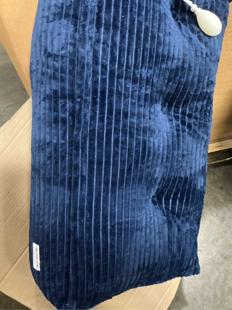 Condition photo showing As Is for Headboard Pillow California King - Adjustable Back Support Wedge Pillow for Sitting Up in Bed, Perfect for Reading. Includes Removable & Washable Cover,Blue(71x8x20 Inches) Blue California King (71x8x20 Inches)