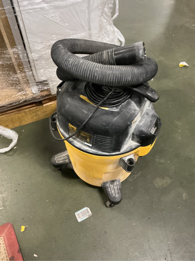 Condition photo showing As Is for DEWALT Stealthsonic Quiet 12-Gallon 5.5 HP Corded Wet/Dry Shop Vacuum with Accessories