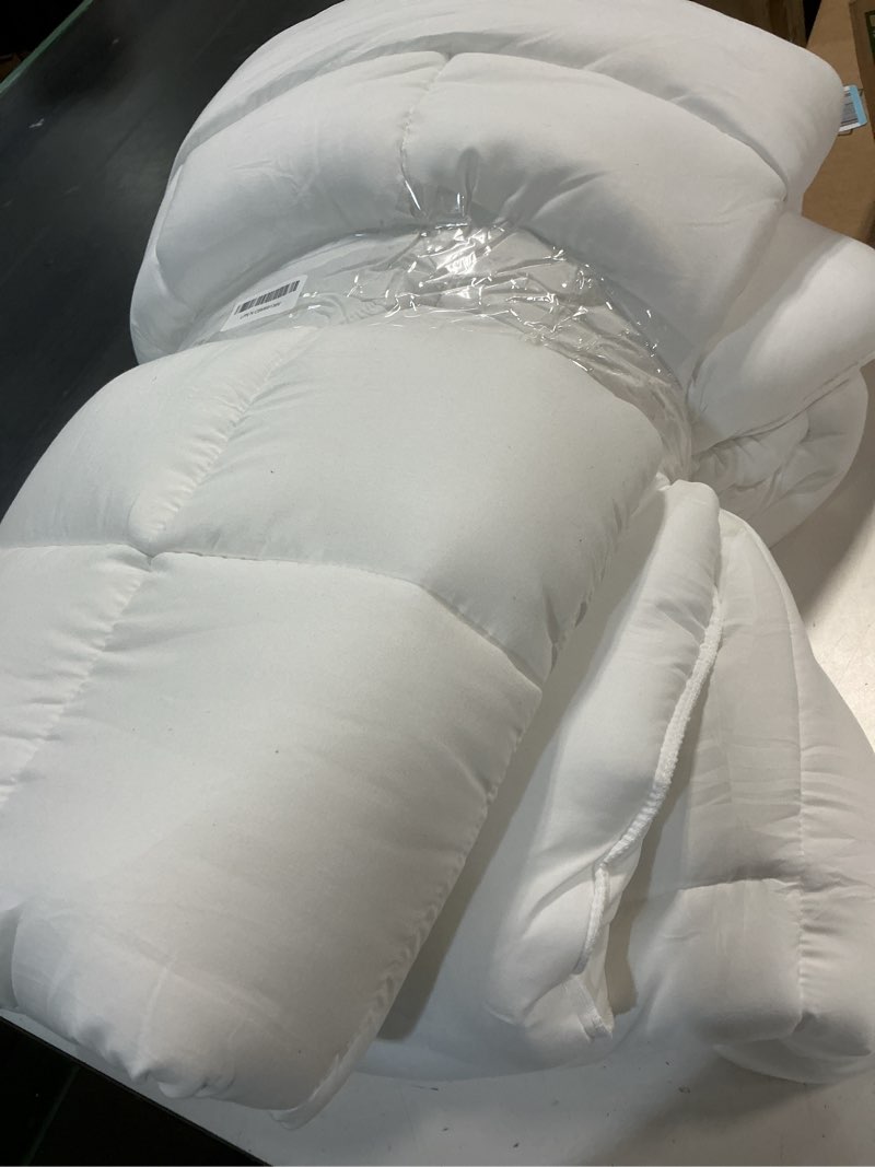 Condition photo showing As Is for niagara sleep solution cloud-like queen mattress topper - 100% cotton top mattress pad for back pain relief - breathable & naturally cooling for hot sleepers, white