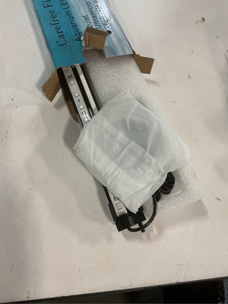 Condition photo showing Good Condition for carefree fish aquarium 4/8/12/16/24/40in led nanometer materials air stone strip ? and tube fish tank oxygen stone bubble wall rgb light waterproofing grade ip68(air pumps not included 24inch