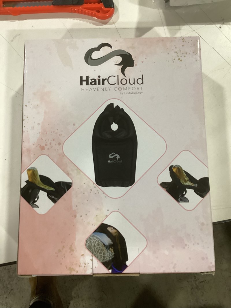 Condition photo showing New/Like New for Inflatable Shampoo Funnel Cape for Washing Hair in Any Chair and Basin. Black Portable Tray Device to Use in Salon, at Home, Nursing Home or Hospital to Help Keep Clothes Dry! Pump Included!