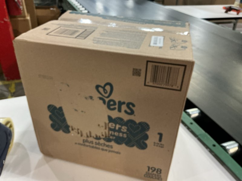 Condition photo showing New/Like New for Pampers Swaddlers Diapers, Size 1 (8-14 lbs), 198 Count, Absorbent, Keeps Baby Dry and Comfortable, Skin Safe Disposable Baby Diaper (Packaging May Vary) Size 1 198