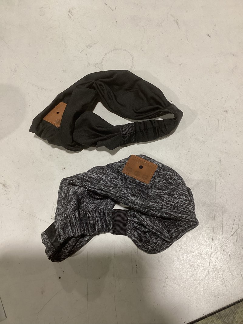 Condition photo showing As Is for 2-Pack Sleeping Headphones, Headband Headphones with Ultra-Thin HD Stereo Speaker, Bluetooth Headband for Sports, Workouts, Insomnia, Yoga, Air Travel, Meditation - Black&Grey