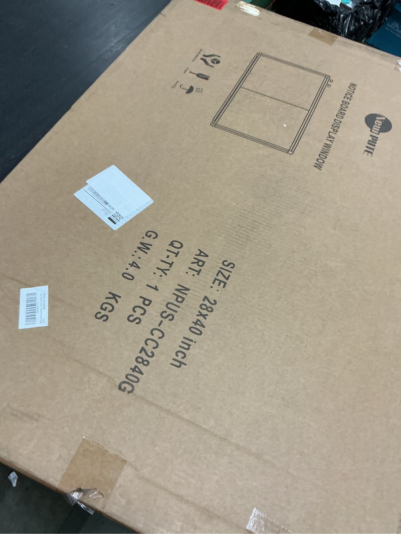 Condition photo showing As Is for rolling whiteboard corkboard combo with stand 28"x40", double-sided mobile dry erase bulletin board on wheels, reversible height adjustable standing board for home & office combo 28" x 40"