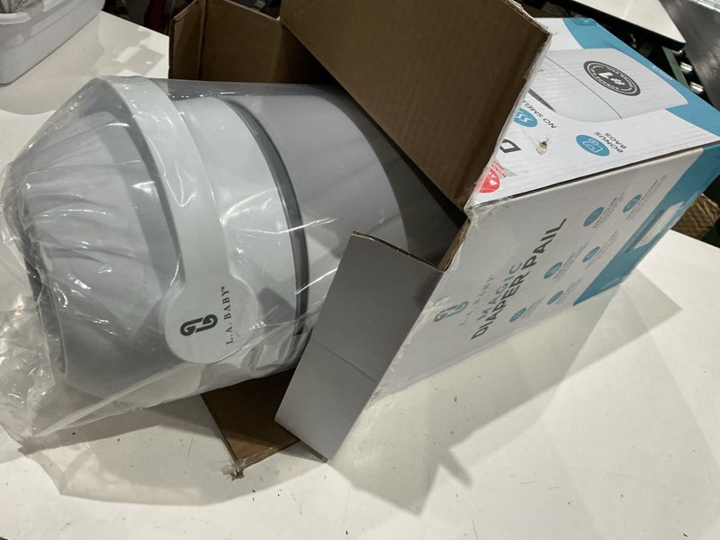 Condition photo showing Good Condition for l.a. baby magic diaper pail - patented 100% odor-free system with child-safe lock - award-winning design - no refills required - works with regular trash bags - white