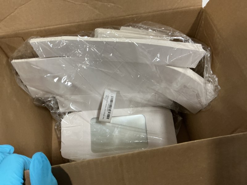 Condition photo showing As Is for 20pcs White Treat Boxes with Window and Dividers | 6 SMALL compartments | 6.5 x 4.5 x 1.9 in | Chocolate-covered strawberries supplies, macaron boxes, baked goods packaging White Small - 6 compartments