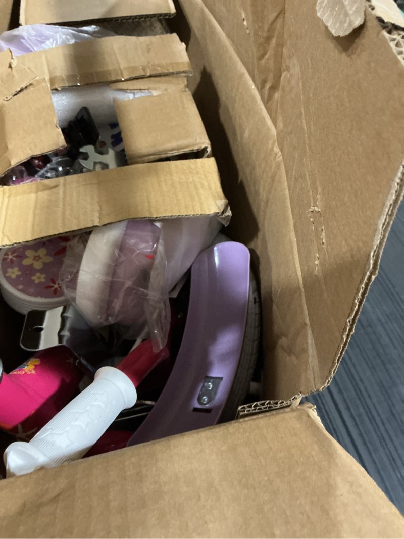 Condition photo showing Good Condition for joystar unicorn kids bike for girls ages 2-9 years old, 12 14 16 18 inch kids bike with training wheels, doll seat, streamers and basket, toddler girl bicycle, multiple colors fuchsia 12 inch with training wheels