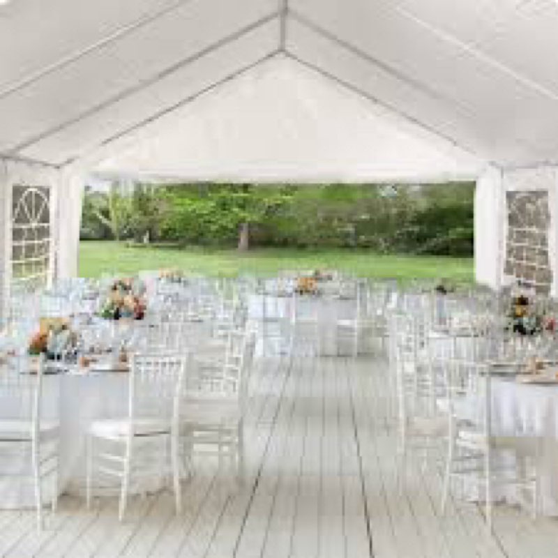 YITAHOME 20x30FT Heavy Duty Party Tent PVC White Tent Wedding Event Shelters Ripple Design Upgraded 