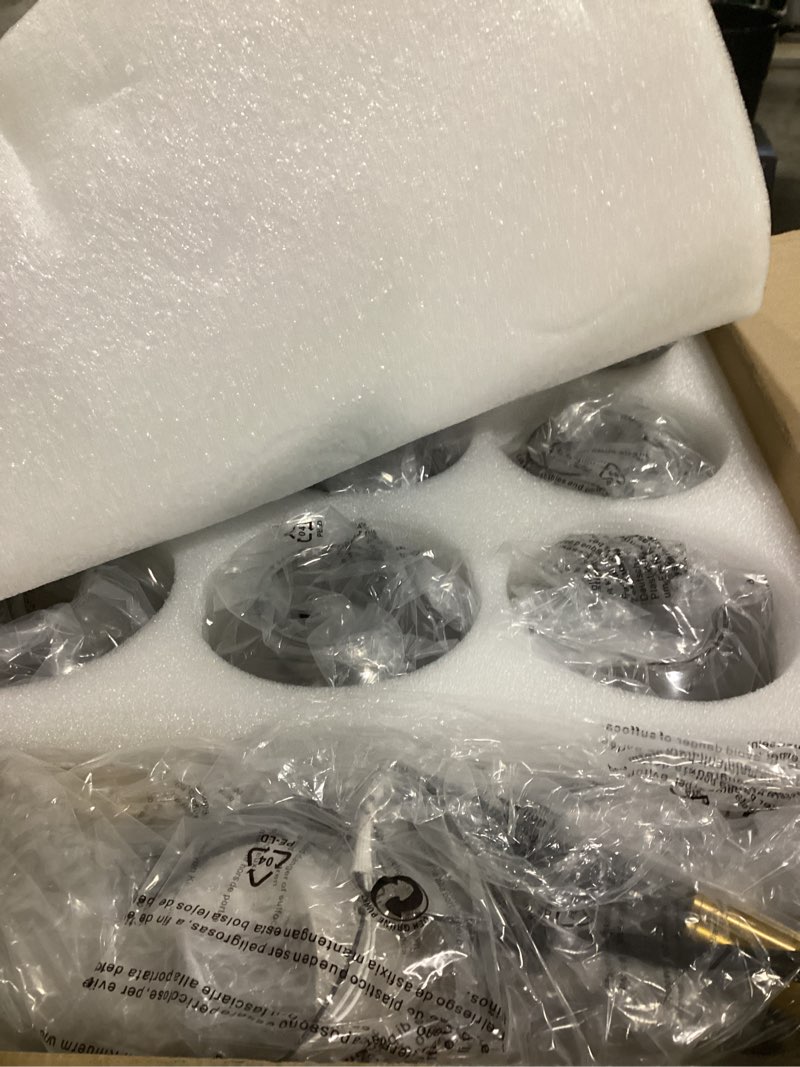 Condition photo showing Good Condition for SZXYKEJI 8 Light Glass Globe Ceiling Light Black and Gold Mid Century Flush Mount Sputnik Light Fixture Bubble Chandelier Living Room Farmhouse for Dining Room Kitchen Bedroom. Black and Gold 8 Light