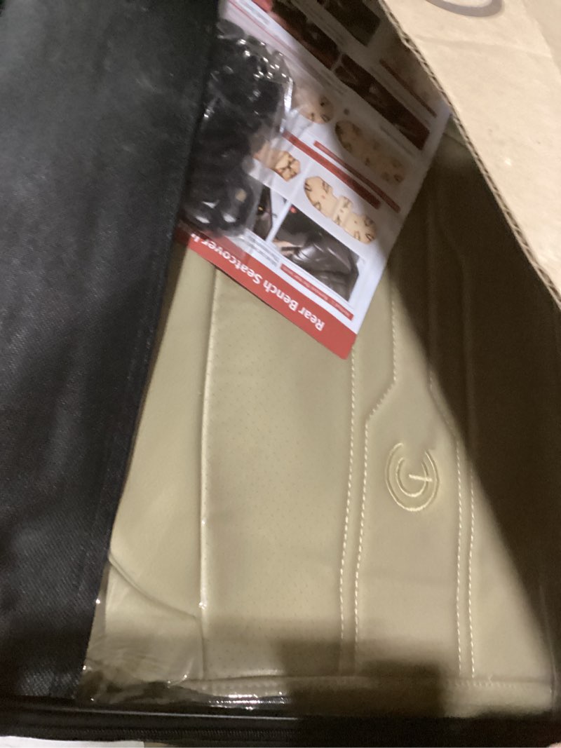 Condition photo showing Good Condition for aoog front seat covers, car seat covers front seats, leather seat covers for cars, waterproof seat covers with lumbar support universal fit for most cars suv trucks(front pair, beige)