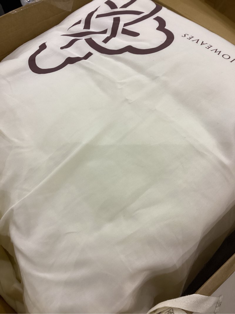 Condition photo showing As Is for Bioweaves 100% Organic Cotton Mattress Pad Cover, GOTS Certified Cooling Quilted Fitted Mattress Topper & Protector with Soft Cotton Wadding - 20 Inch Deep Pocket, King King Mattress Pad (Ivory)