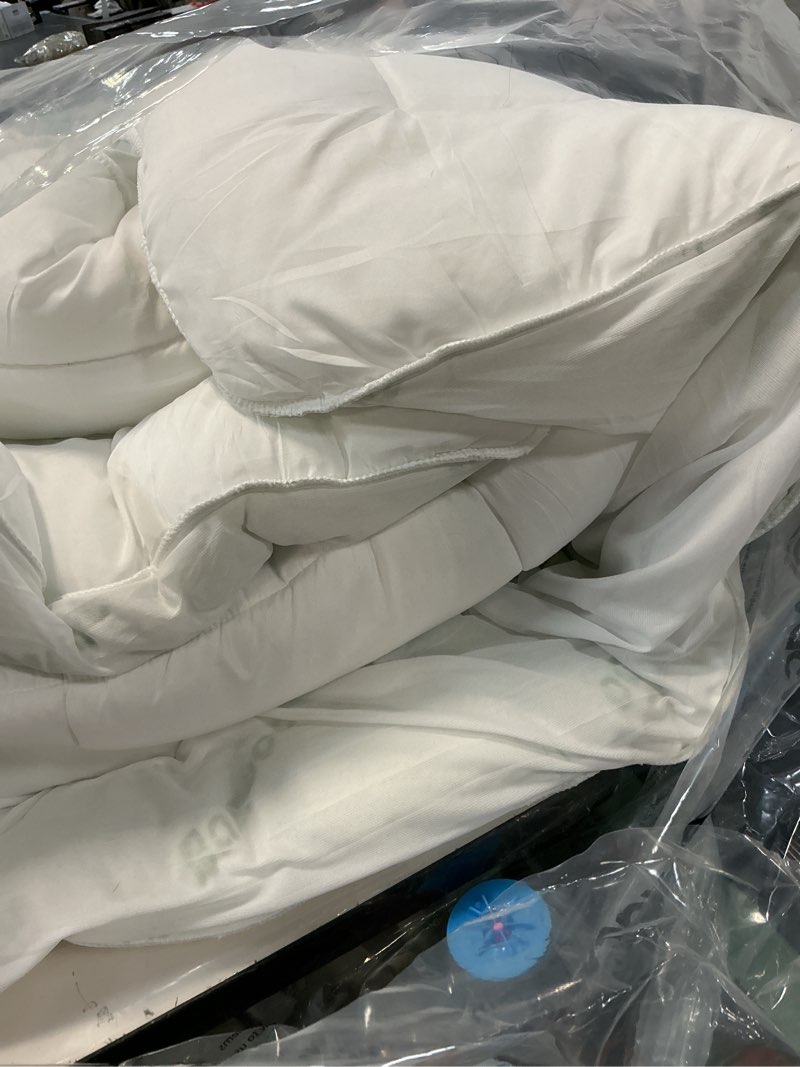 Condition photo showing As Is for Ultra Soft King Size Mattress Topper - Viscose Made from Bamboo Pillow Top Mattress Pad for Back Pain Relief - Naturally Cooling for Hot Sleepers, Green Green King