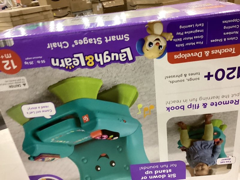 Condition photo showing New/Like New for Fisher-Price Toddler Learning Toy Laugh & Learn Smart Stages Chair with Music Lights & Activities for Infants Ages 1+ Years, Teal English