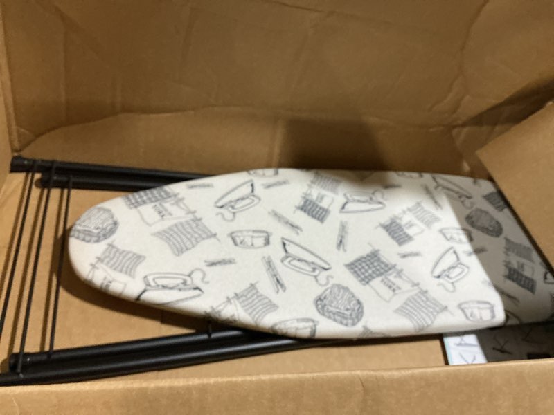 Condition photo showing As Is for Duwee 13"×35" Ironing Board Small with Heat Resistant Cover,Folding Compact Ironing Board,Light Weight,Easy to Storage White