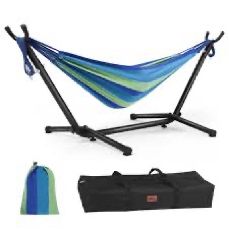 Goutime Children's Hammock with Stand, 220 lb Capacity, with Portable Carrying Bag, Kids Hammocks fo
