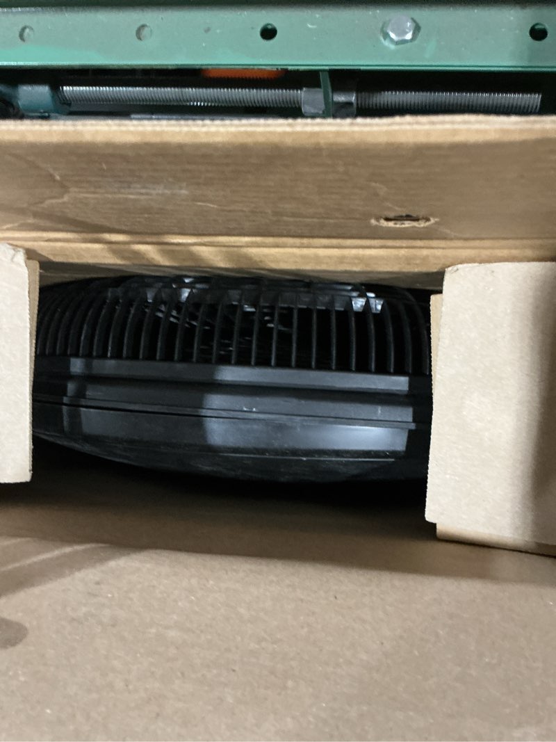 Condition photo showing As Is for Lasko Oscillating Cyclone Pedestal Fan, Adjustable Height, Timer, Remote Control, 3 Speeds, for Bedroom, Living Room, Home Office, 18", Black, 1843