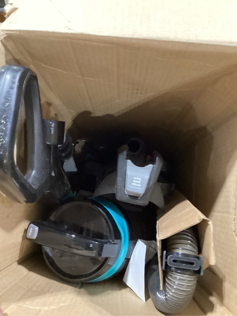 Condition photo showing As Is for bissell cleanview rewind upright bagless vacuum with automatic cord rewind & active wand, 3534 black/teal