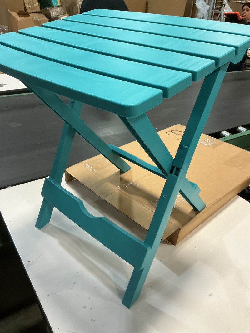 Condition photo showing Good Condition for Adams Manufacturing 8500-94-3902 Quik Fold Side Table, Teal