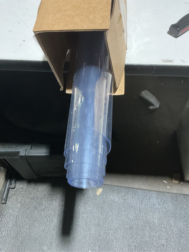 Condition photo showing Good Condition for 36x44 Inch Transparent Protector Mat for Table Clear PVC Table Protector Desk Top Cover Protector Mat Clear Vinyl Table Mat Waterpfoof Plastic Desk Protector for Dining Table Coffee Table Anti-scratch Clear Rectangle 36"x44"