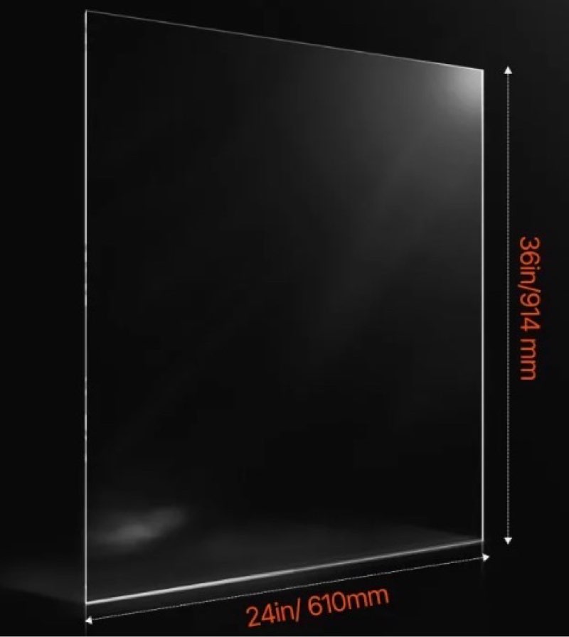 VEVOR PET/Plexiglass Sheets, Plastic Sheet, 24 x 36 Inch 0.04 Inch Thick Transparent Clear Flexible Plastic Panels for Craft, Replacement Picture Frame Glass, DIY Display Project, Easy to Cut