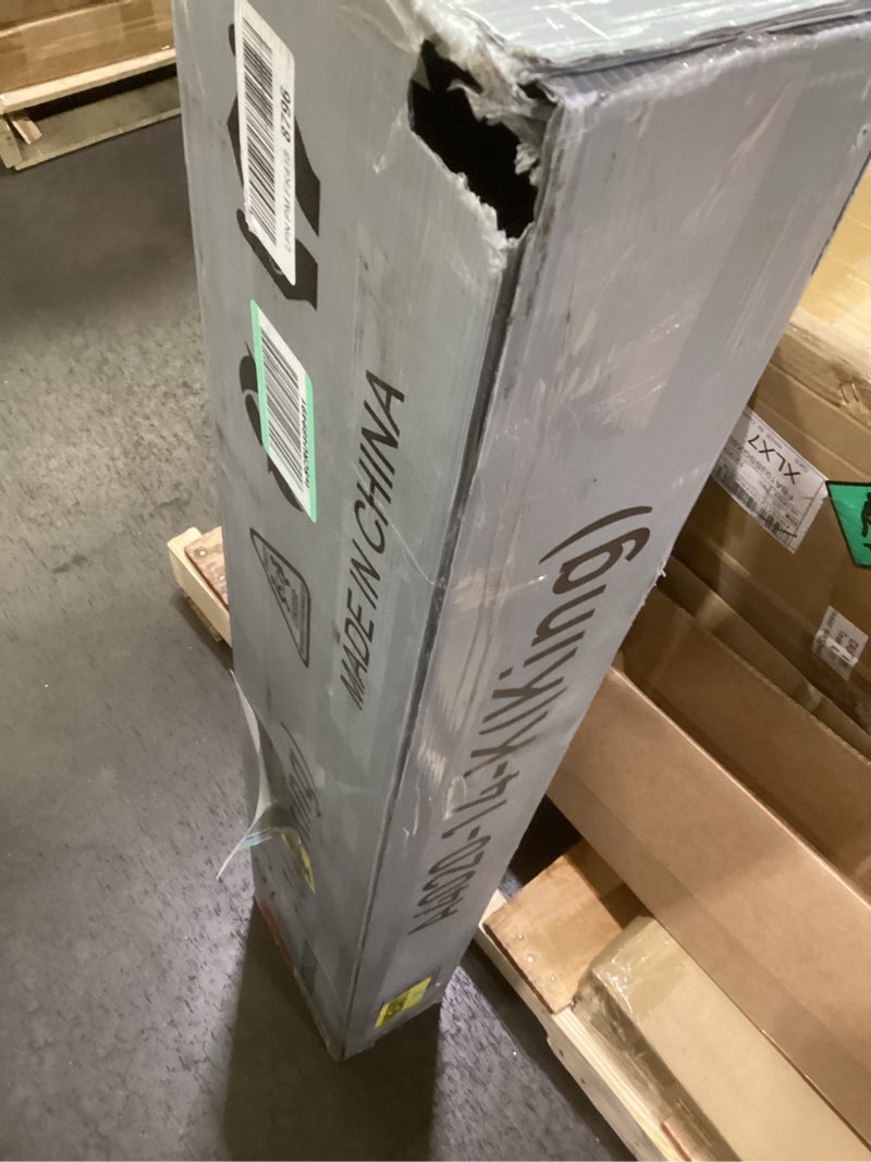 Condition photo showing As Is for Metal Bed Frame,King Size Bed Frame with Storage Space,Heavy Duty Sturdy Mattress Foundation,Easy Assembly,No Box Spring Needed, Black,14 Inch,King King 14 Inch