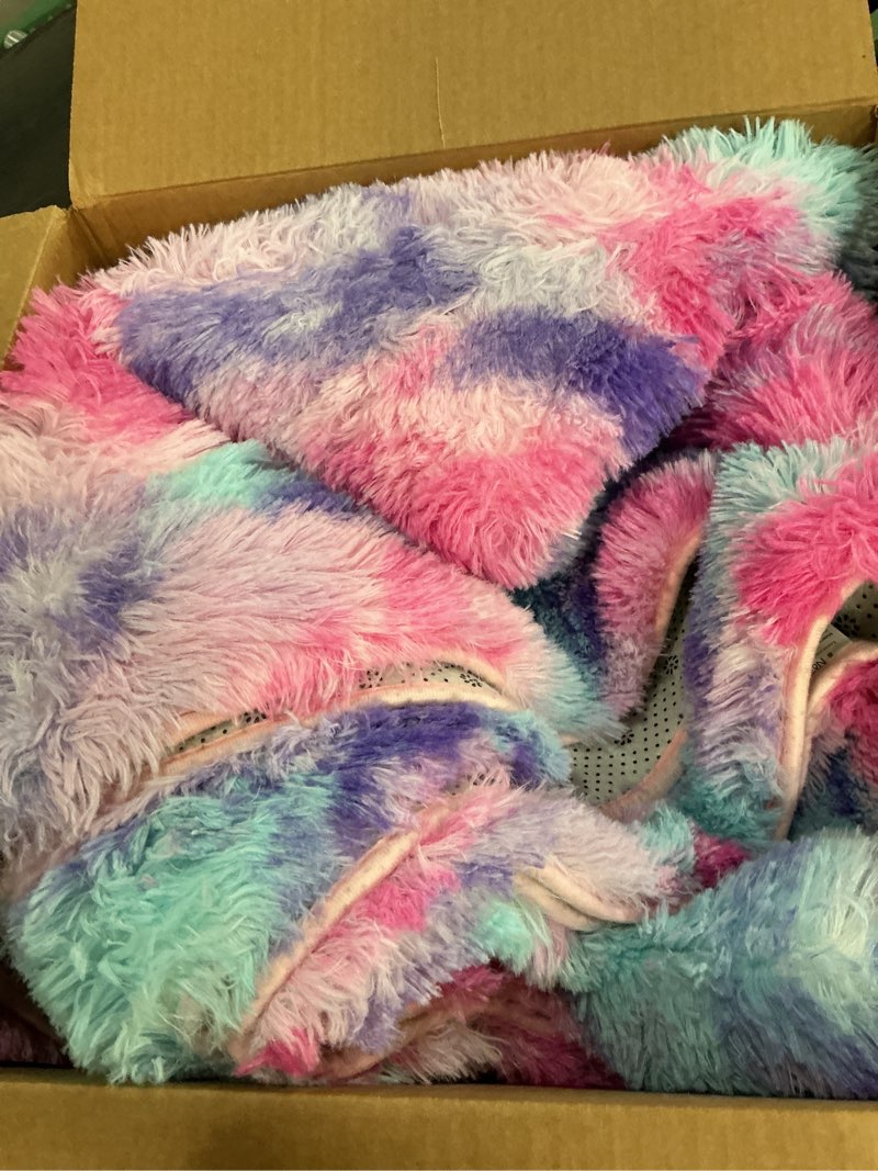 Condition photo showing Good Condition for noahas fluffy 6x9 area rugs for living room,tie-dyed hot pink and purple large shag bedroom carpet,shaggy rugs for bedroom,big living room rugs,soft kids rug non slip reduce noise room decor 6 x 9 feet tie-dyed red and purple