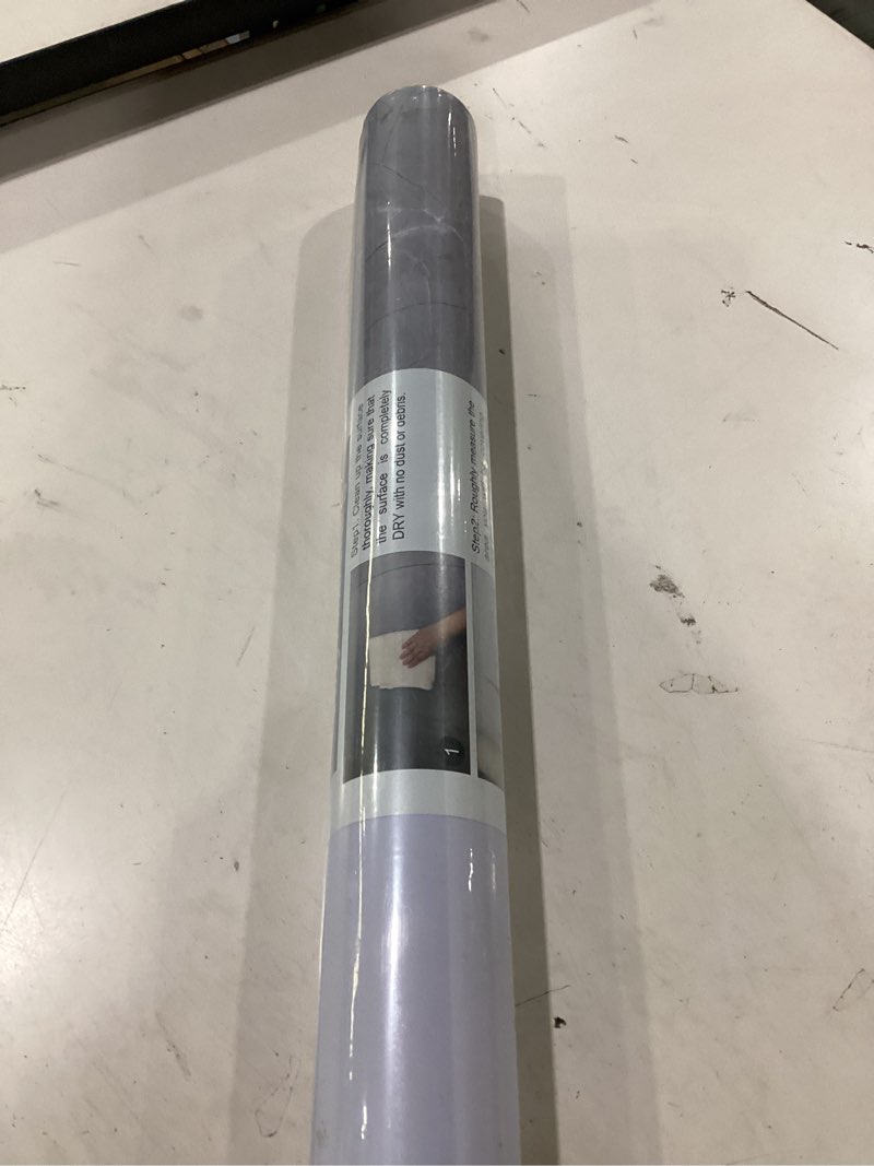 Condition photo showing Good Condition for wifea self adhesive vinyl flooring roll 23.6"x 393"/64 sq.ft marble peel stick floor tiles, wear-resistant and waterproof vinyl plank flooring for bedroom living room office balcony rv black + grey 23.6"wx 393"l (64 sq.ft) black grey marble