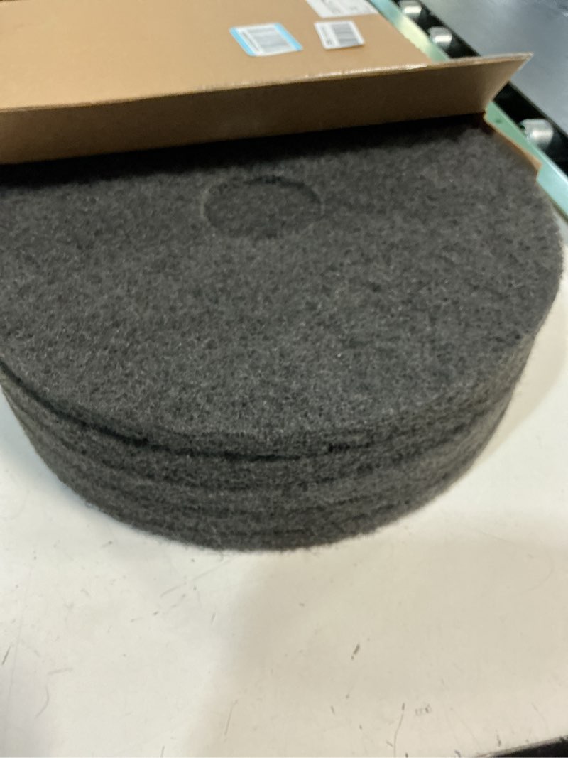 Condition photo showing New/Like New for boardwalk stripping floor pads, 15" diameter, black, 5/carton
