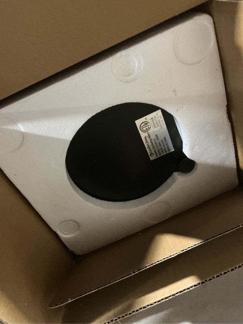 Condition photo showing As Is for Comfort Zone Portable 1500W Ceramic Oscillating Digital Tower Space Heater